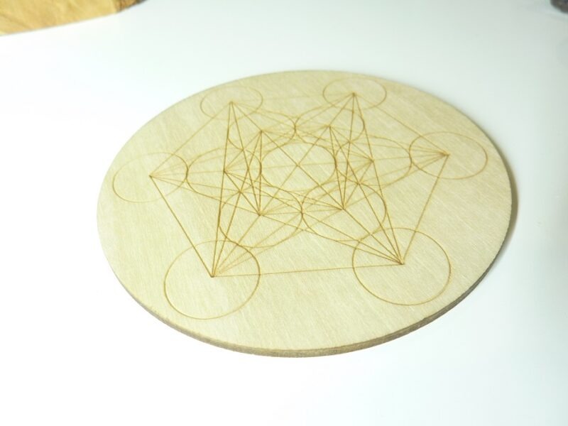 Cube de Métatron - Plaque Énergisante en Bois - 10cm