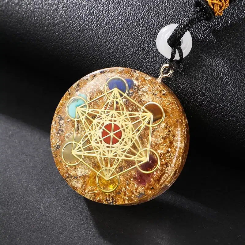 Collier pendentif énergie orgone Métatron