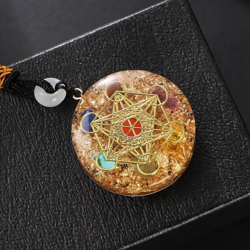 Collier pendentif énergie orgone Métatron