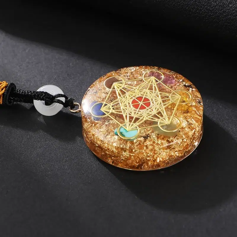 Collier pendentif énergie orgone Métatron