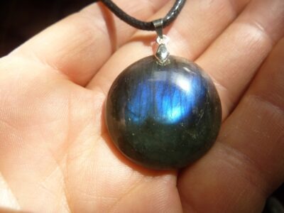 Collier pendentif Labradorite argent 925 ref 7391