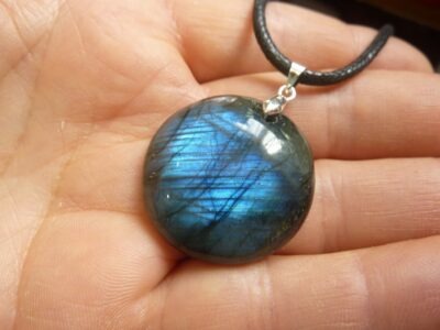 Collier pendentif Labradorite argent 925 ref 7319