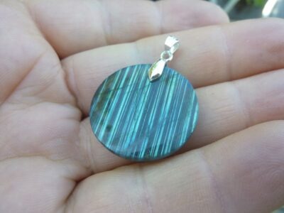 Collier pendentif Labradorite argent 925 ref 1509