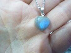 Pendentif coeur Labradorite