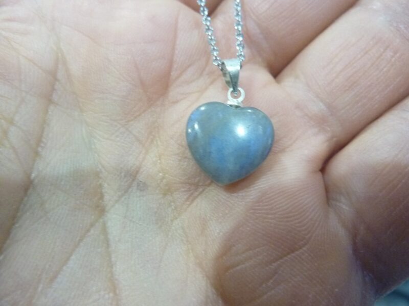 Pendentif coeur Labradorite