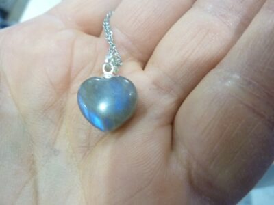 Pendentif coeur Labradorite