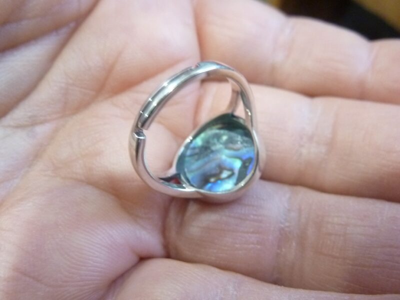 Bague Ajustable Arbre de Vie en Nacre abalone