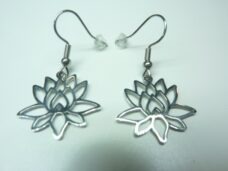 Boucles d’oreilles fleur de Lotus ref argent 02