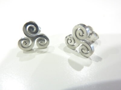 Boucles d'oreilles "clous" Triskel ref Argent