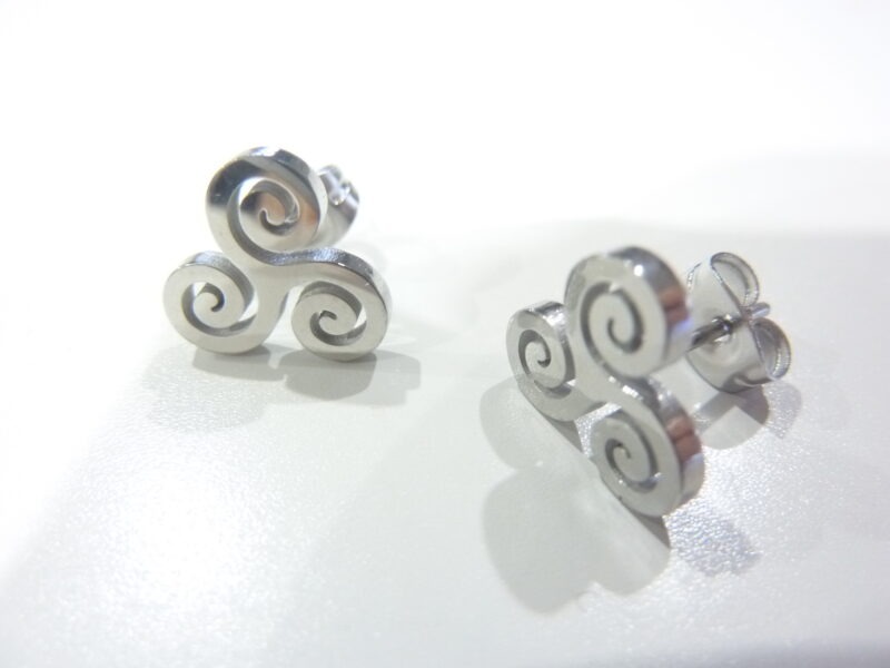 Boucles d'oreilles "clous" Triskel ref Argent