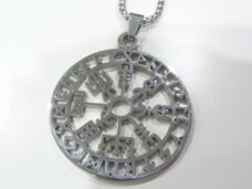 Collier pendentif Vegvisir de boussole runique ref 01