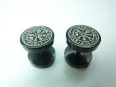 Boucles d’oreilles “clou” Vegvisir de boussole runique