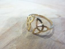 Bague réglable Triquetra acier inoxydable ref Or