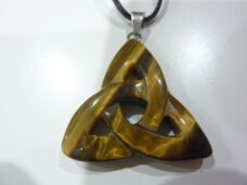 Collier pendentif Triquetra oeil de tigre