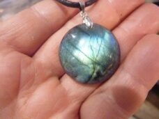 Collier pendentif Labradorite argent 925 ref 1104