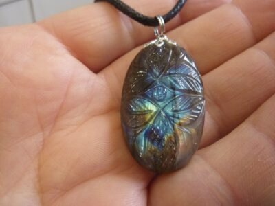 Collier pendentif Labradorite ref 369