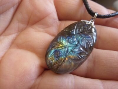 Collier pendentif Labradorite ref 369