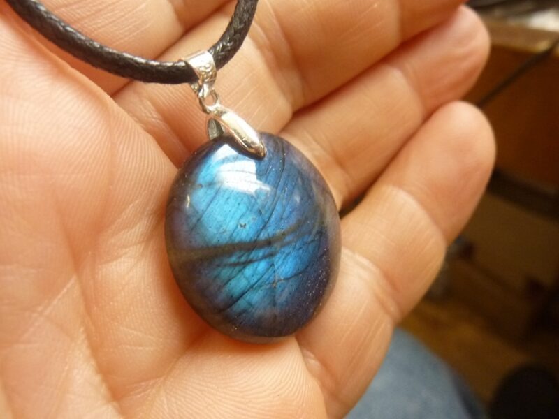 Collier pendentif Labradorite argent 925 ref 65
