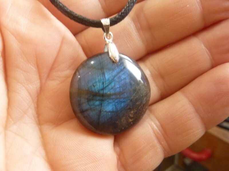 Collier pendentif Labradorite argent 925 ref 65
