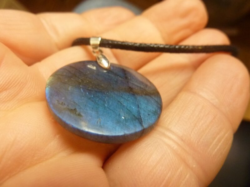 Collier pendentif Labradorite argent 925 ref 65