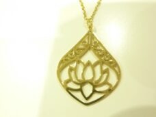 Collier pendentif fleur de Lotus ref Or