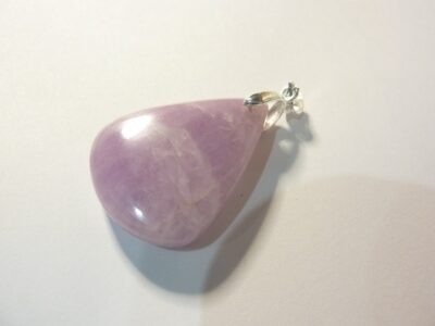 Pendentif Kunzite monture argent 925 ref 621