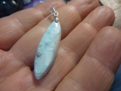 Pendentif Larimar monture argent 925 ref 146