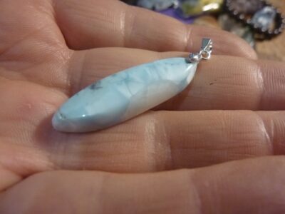 Pendentif Larimar monture argent 925 ref 146