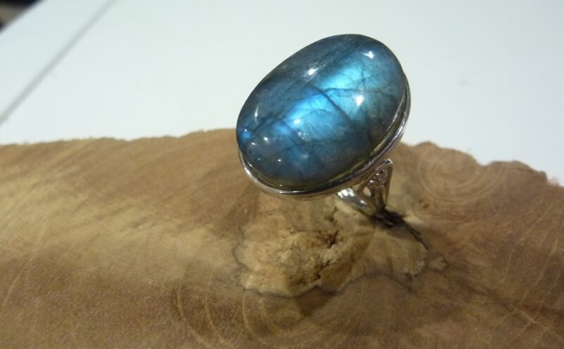 Bague réglable Labradorite argent 925 GG 1112