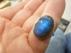 Bague réglable Labradorite argent 925 GG 3612