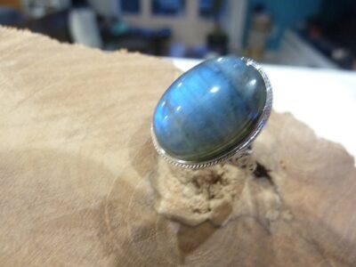 Bague réglable Labradorite argent 925 GG 3612