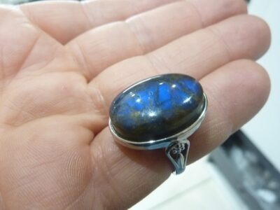 Bague réglable Labradorite argent 925 GG 7812