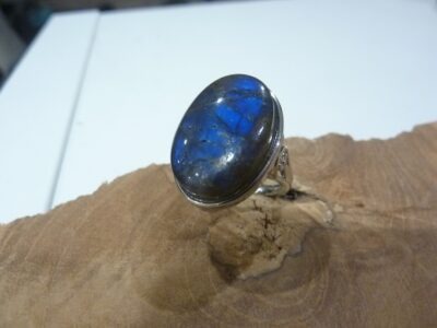 Bague réglable Labradorite argent 925 GG 7812