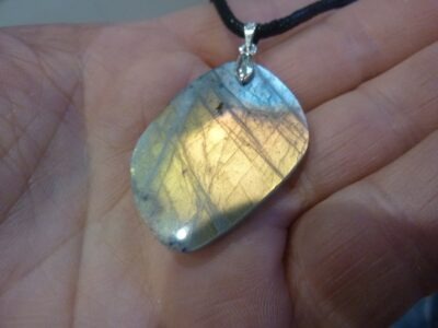 Collier pendentif Labradorite argent 925 ref 014