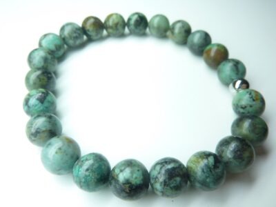 Bracelet Turquoise africaine - Perles rondes 8 mm