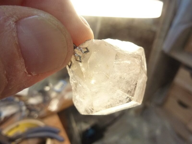 Pendentif quartz cristal de roche GG 2602