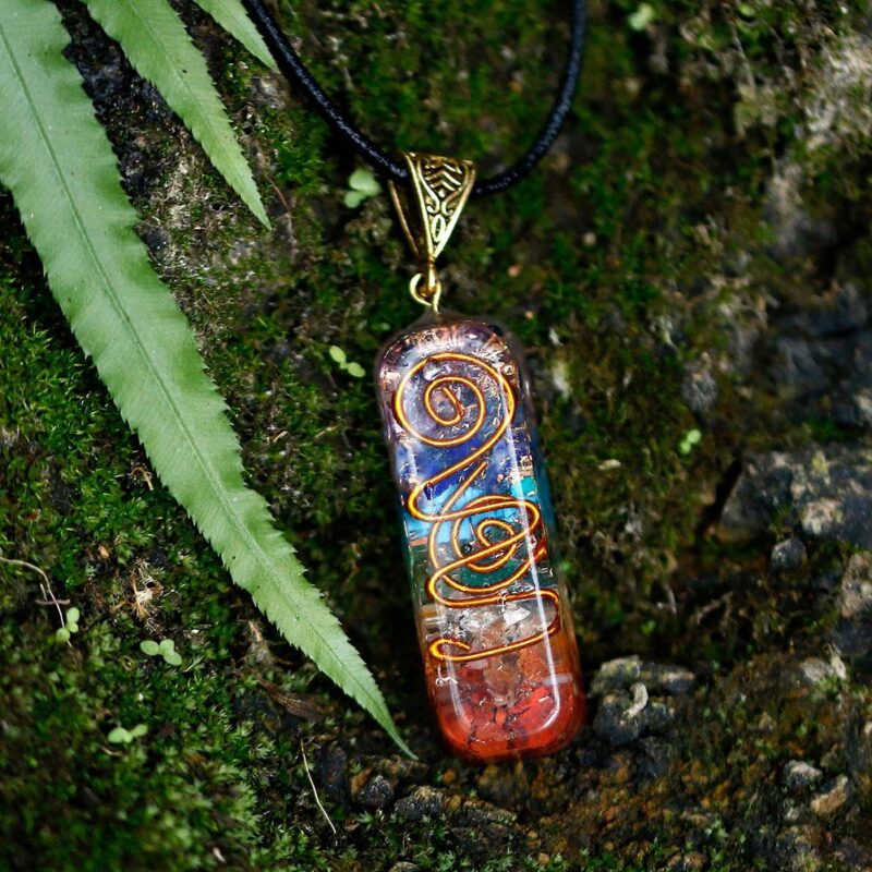 Collier pendentif orgone Equilibre des chakras