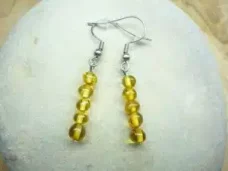 Boucles d’oreilles Ambre miel véritable Baltique