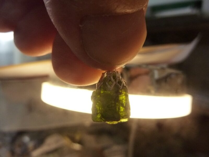 Pendentif tourmaline verte-noire Ultra Rare GG 33