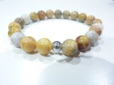 Bracelet Agate Crazy Lace- Perles rondes 8 mm