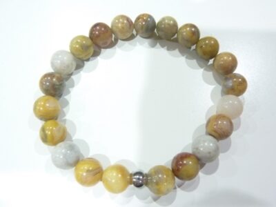 Bracelet Agate Crazy Lace- Perles rondes 8 mm 