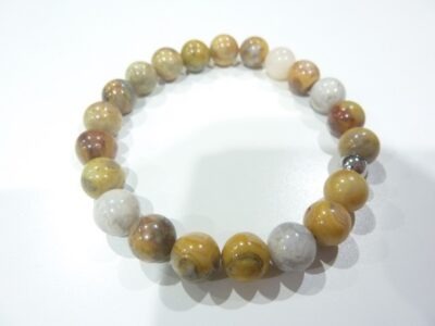 Bracelet Agate Crazy Lace- Perles rondes 8 mm 