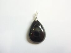 Pendentif Spinelle noir argent 925 gg 0206