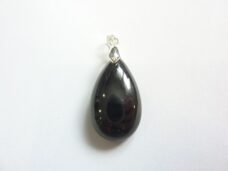 Pendentif Spinelle noir argent 925 gg 33m