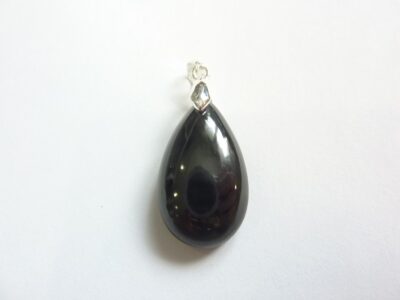 Pendentif Spinelle noir argent 925 gg 33m
