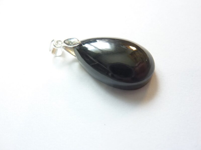 Pendentif Spinelle noir argent 925 gg 33m