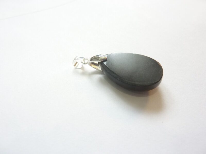 Pendentif Spinelle noir argent 925 gg 33m