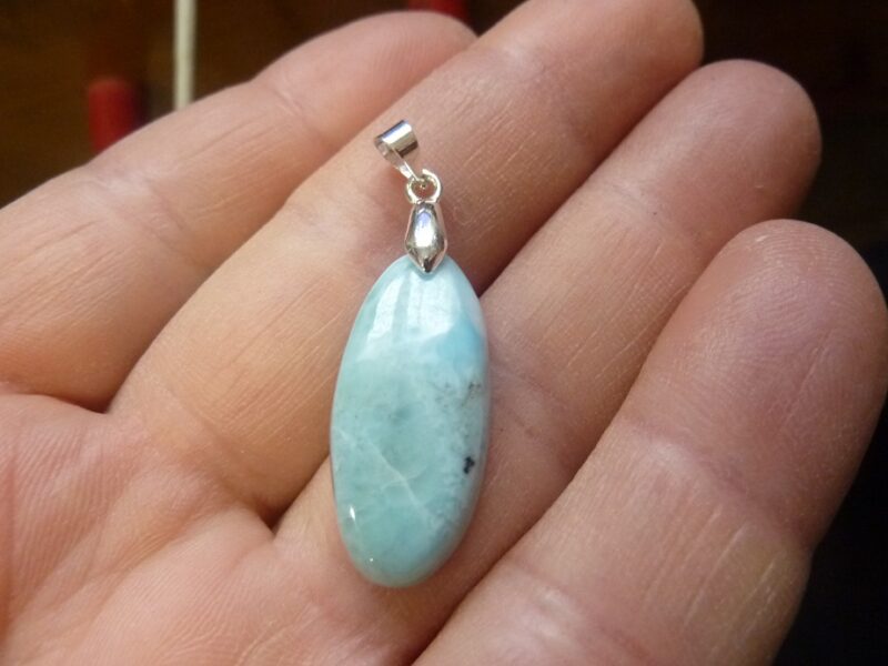 Pendentif Larimar monture argent 925 GG 0706