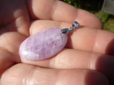 Pendentif Kunzite monture argent 925 ref 1906