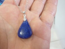 Pendentif Lapis lazuli argent 925 GG 2106 +chaine acier inoxydable 45 cm